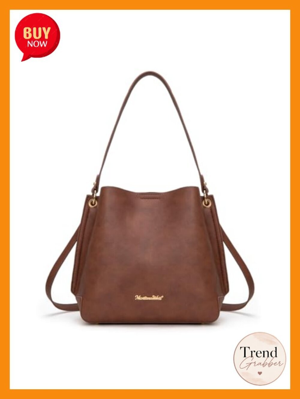 Medium Hobo Purse with 3 Compartments Convertible Crossbody Bag Faux Leather